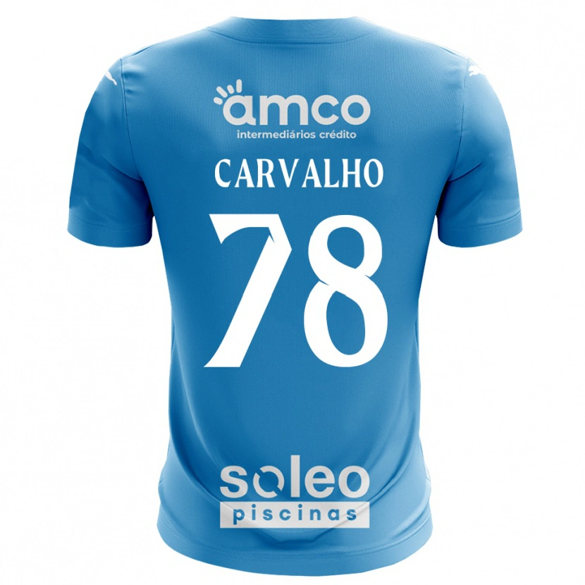 Danxen Hombre Camiseta João Carvalho #78 Azul Blanco Portero Equipación 2025/26 La Camisa