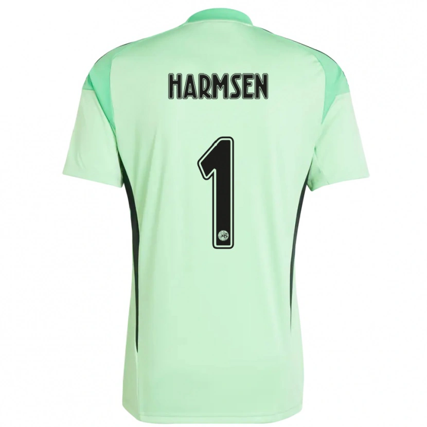 Danxen Hombre Camiseta Tymo Harmsen #1 Verde Claro Negro Portero Equipación 2025/26 La Camisa
