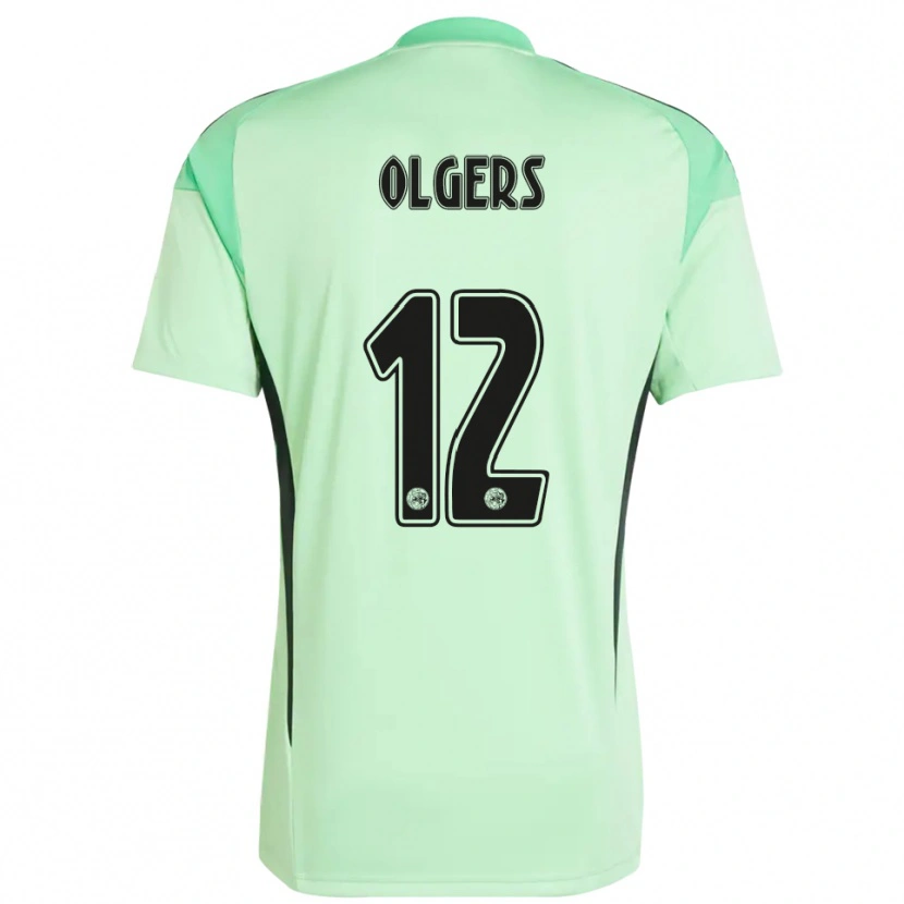 Danxen Hombre Camiseta Guus Olgers #12 Verde Claro Negro Portero Equipación 2025/26 La Camisa