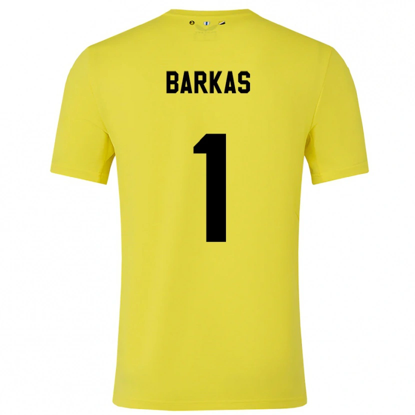 Danxen Hombre Camiseta Vasilios Barkas #1 Amarillo Negro Portero Equipación 2025/26 La Camisa