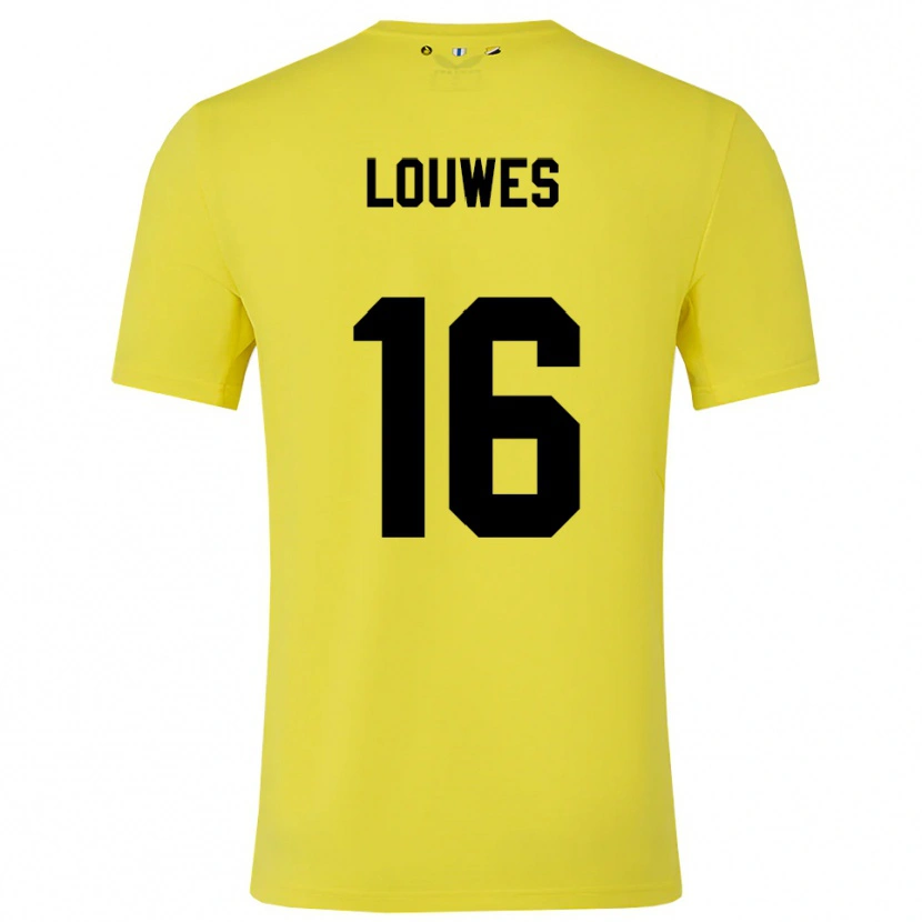 Danxen Hombre Camiseta Puck Louwes #16 Amarillo Negro Portero Equipación 2025/26 La Camisa