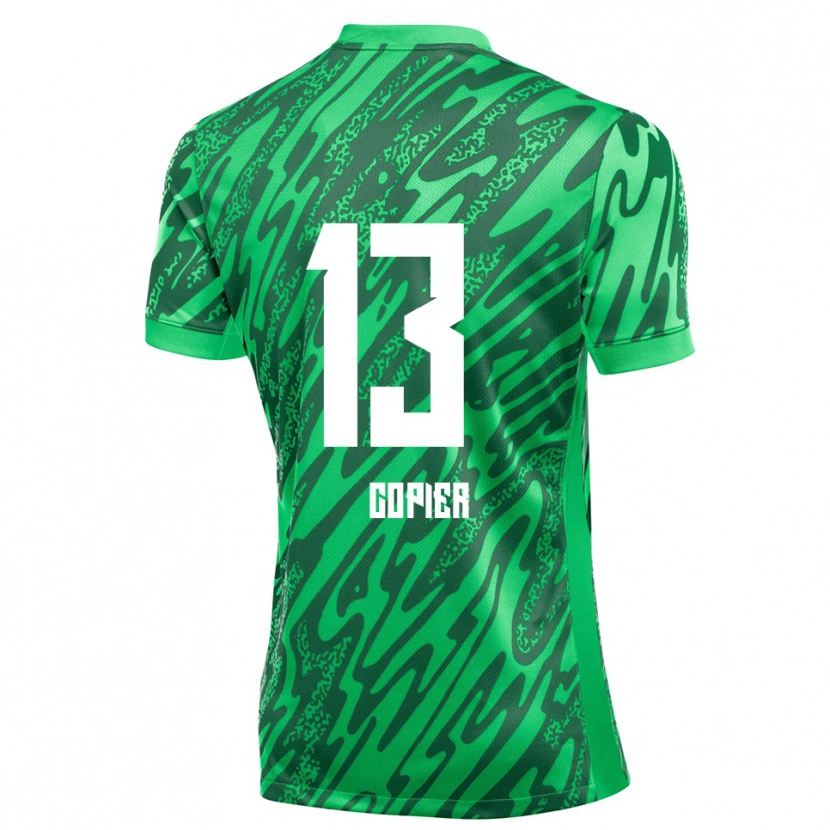 Danxen Hombre Camiseta Febe Copier #13 Verde Blanco Portero Equipación 2025/26 La Camisa