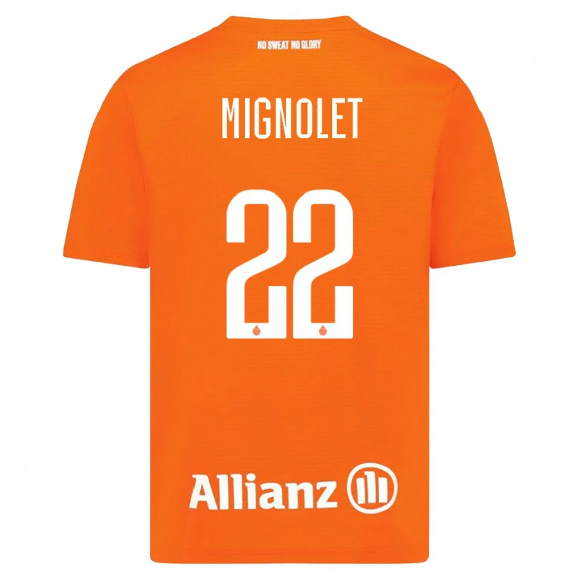 Danxen Hombre Camiseta Simon Mignolet #22 Naranja Blanco Portero Equipación 2025/26 La Camisa