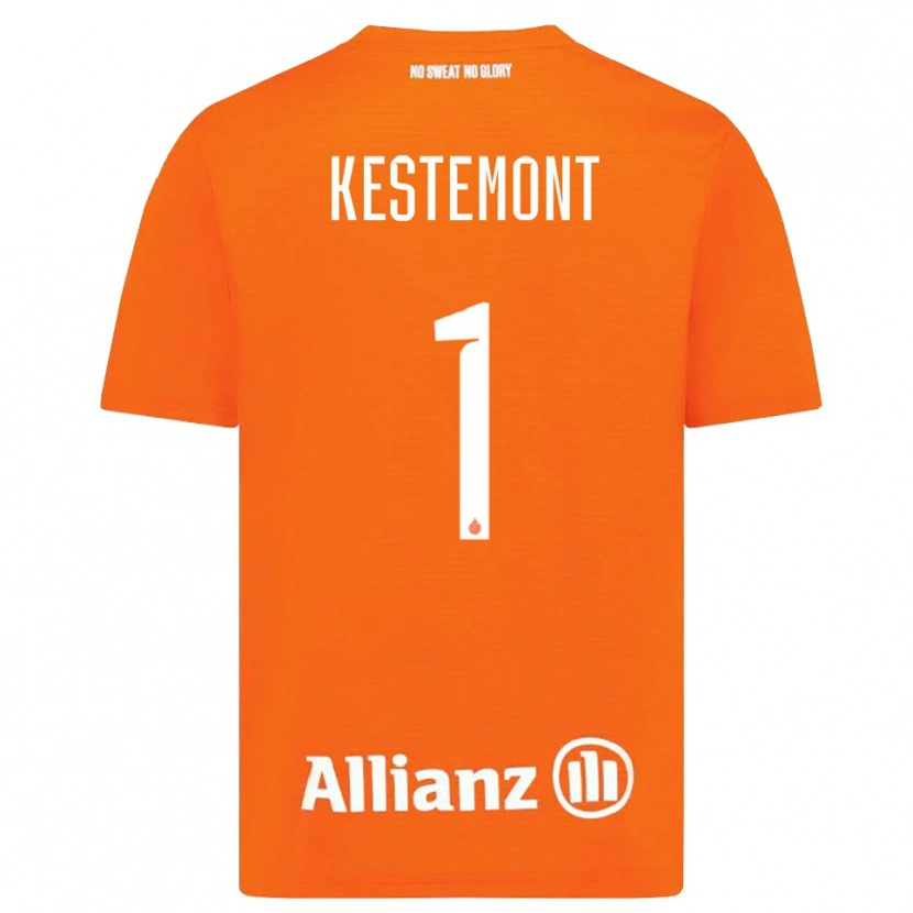 Danxen Hombre Camiseta Thibeau Kestemont #1 Naranja Blanco Portero Equipación 2025/26 La Camisa