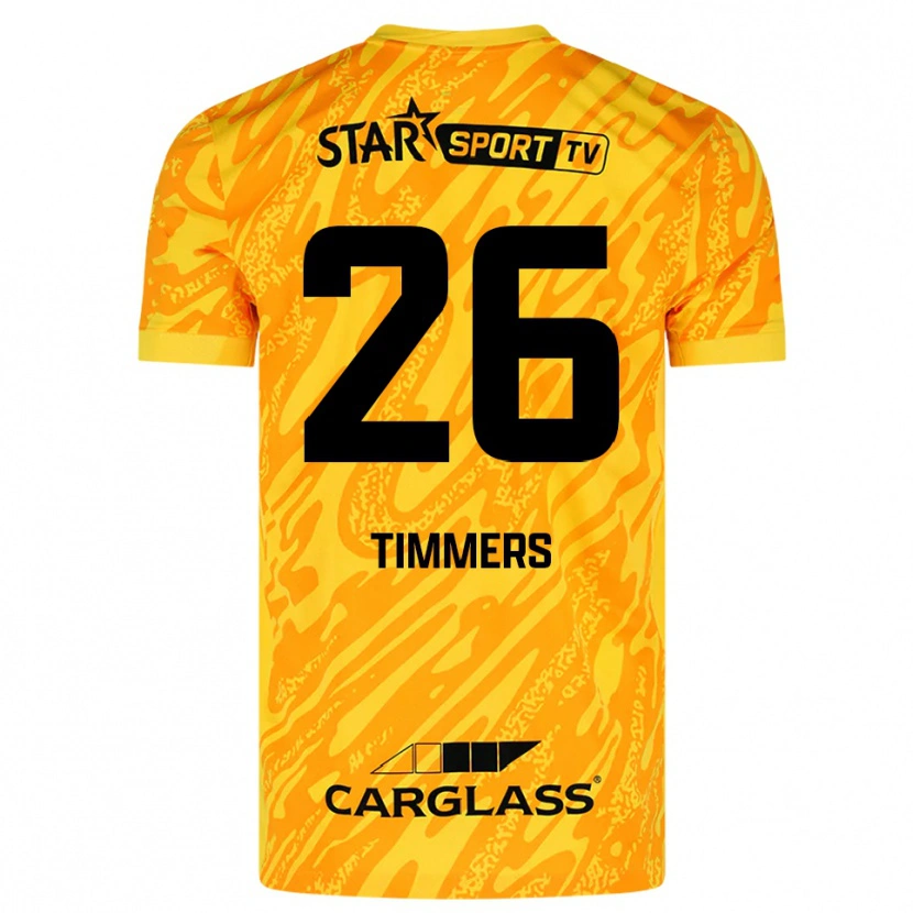Danxen Hombre Camiseta Sebastiaan Timmers #26 Naranja Amarillo Negro Portero Equipación 2025/26 La Camisa