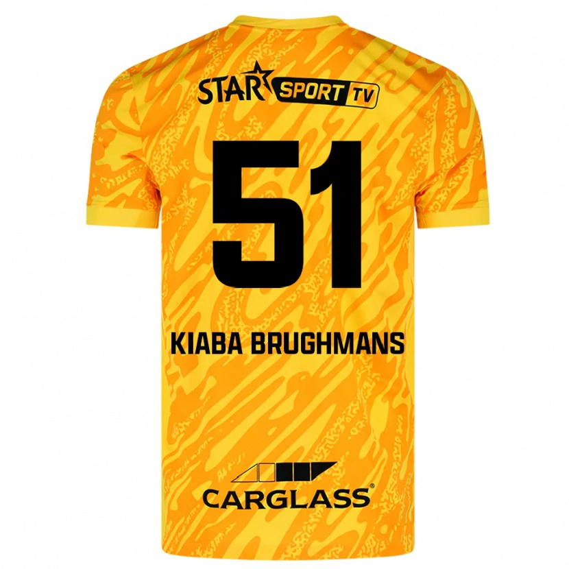 Danxen Hombre Camiseta Lucca Brughmans #51 Naranja Amarillo Negro Portero Equipación 2025/26 La Camisa