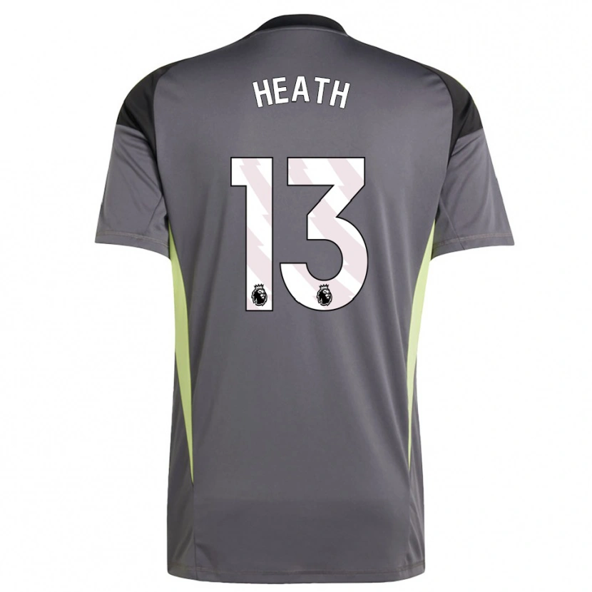 Danxen Hombre Camiseta Fred Heath #13 Gris Oscuro Blanco Portero Equipación 2025/26 La Camisa