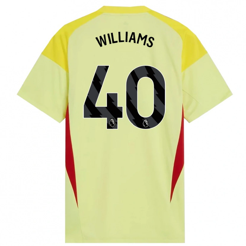 Danxen Hombre Camiseta Naomi Williams #40 Amarillo Rojo Negro Portero Equipación 2025/26 La Camisa