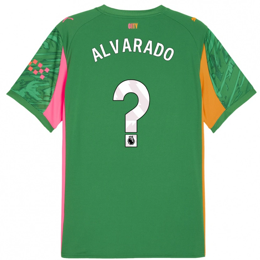 Danxen Hombre Camiseta Lucas Alvarado #0 Verde Naranja Portero Equipación 2025/26 La Camisa