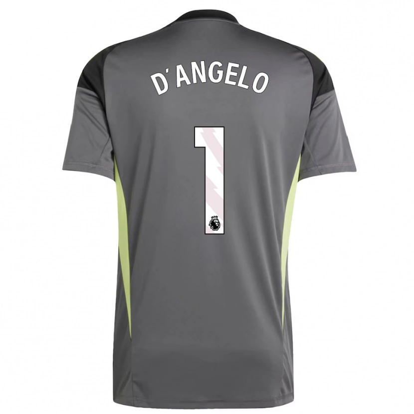 Danxen Hombre Camiseta Sabrina D'angelo #1 Gris Oscuro Negro Portero Equipación 2025/26 La Camisa