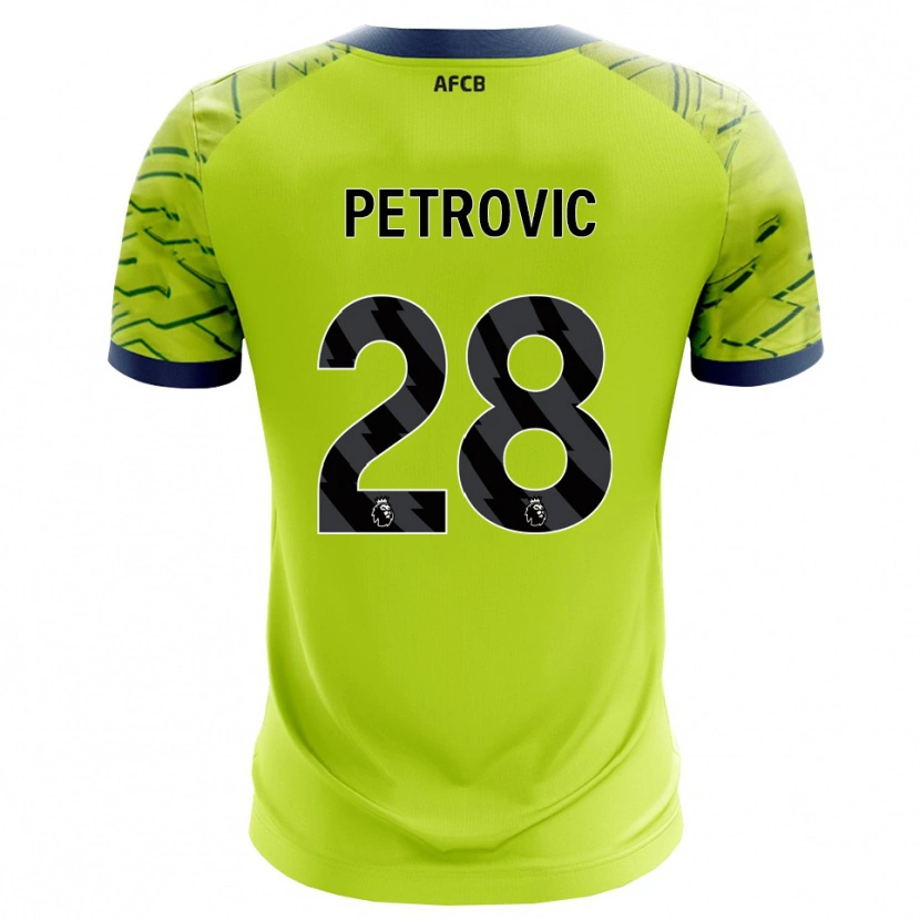 Danxen Hombre Camiseta Djordje Petrovic #28 Verde Amarillo Portero Equipación 2025/26 La Camisa