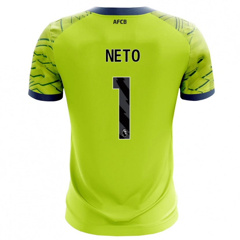 Danxen Hombre Camiseta Neto #1 Verde Amarillo Portero Equipación 2025/26 La Camisa