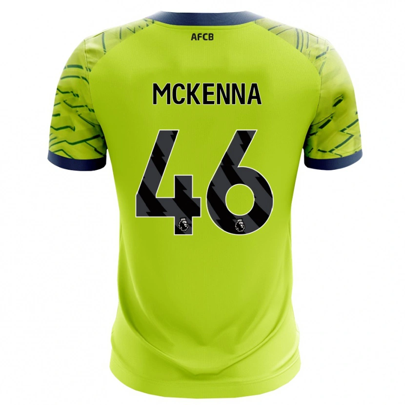 Danxen Hombre Camiseta Callan McKenna #46 Verde Amarillo Portero Equipación 2025/26 La Camisa