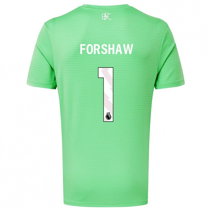 Danxen Hombre Camiseta Lewis Forshaw #1 Verde Medio Portero Equipación 2025/26 La Camisa