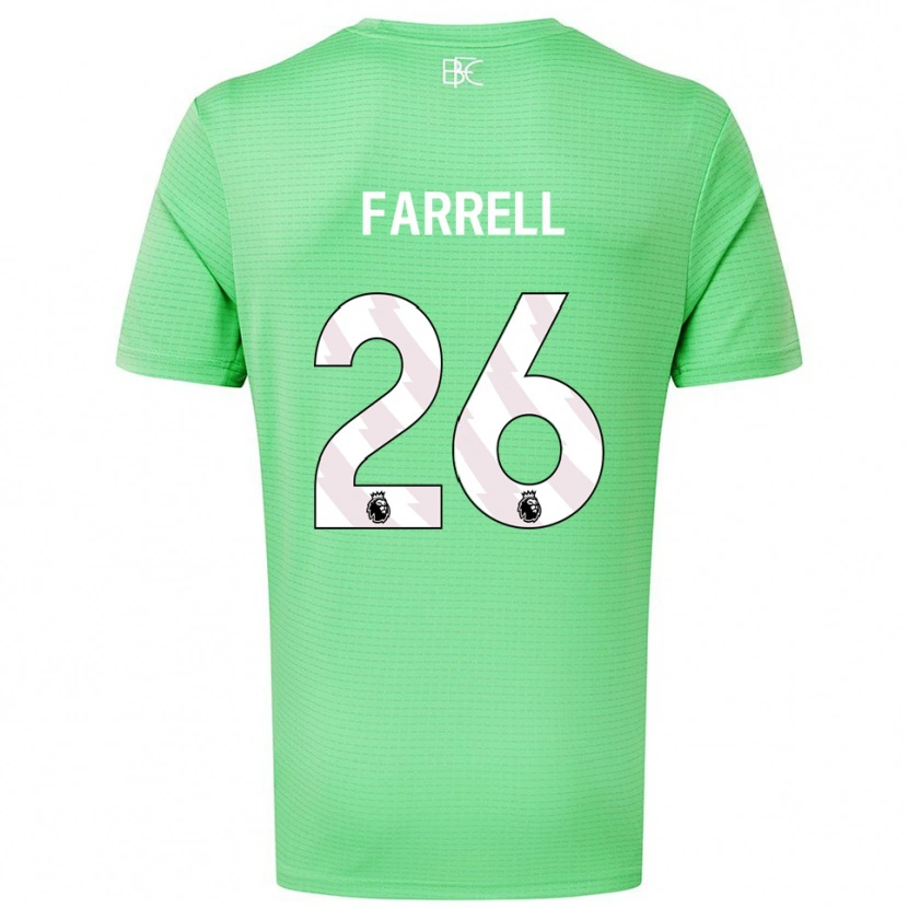 Danxen Hombre Camiseta Lucy Farrell #26 Verde Medio Portero Equipación 2025/26 La Camisa