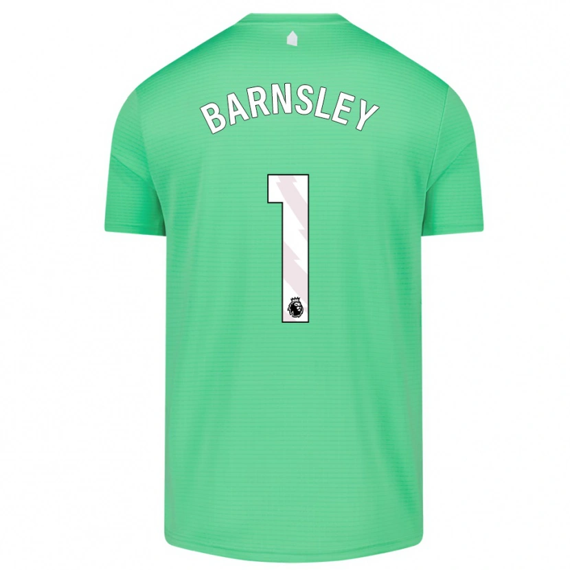 Danxen Hombre Camiseta Fraser Barnsley #1 Verde Medio Portero Equipación 2025/26 La Camisa