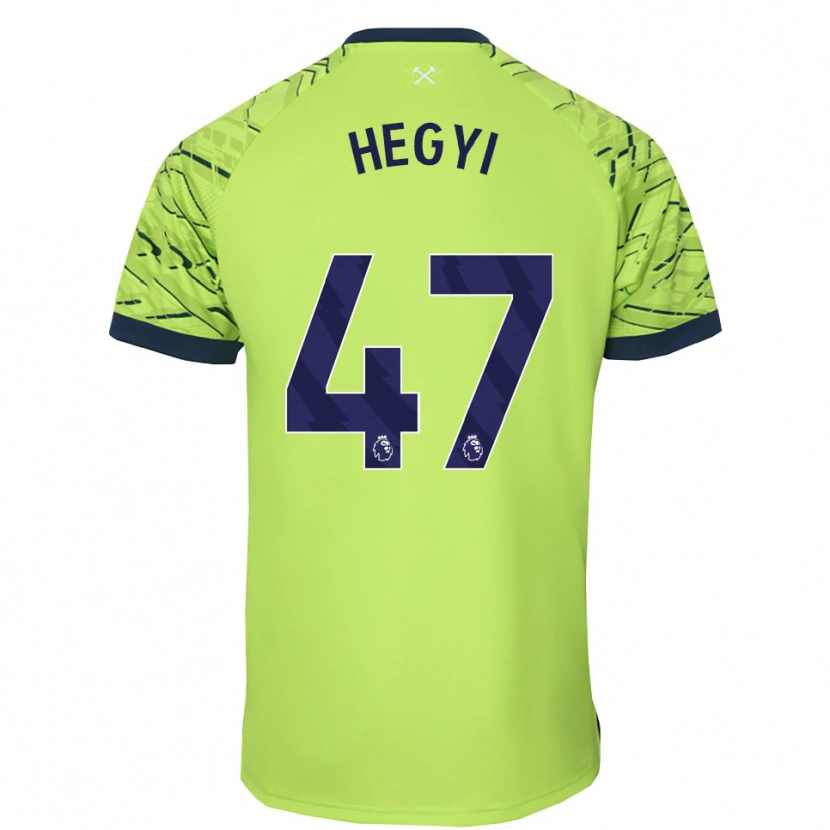 Danxen Hombre Camiseta Krisztián Hegyi #47 Verde Fluorescente Portero Equipación 2025/26 La Camisa