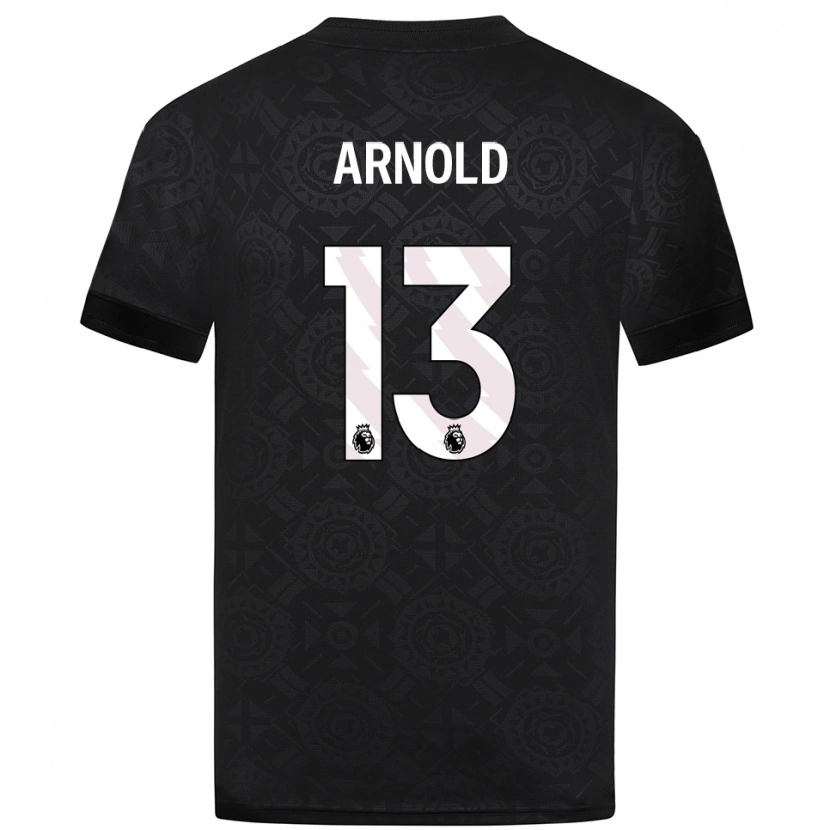 Danxen Hombre Camiseta Alfie Arnold #13 Blanco Negro Portero Equipación 2025/26 La Camisa