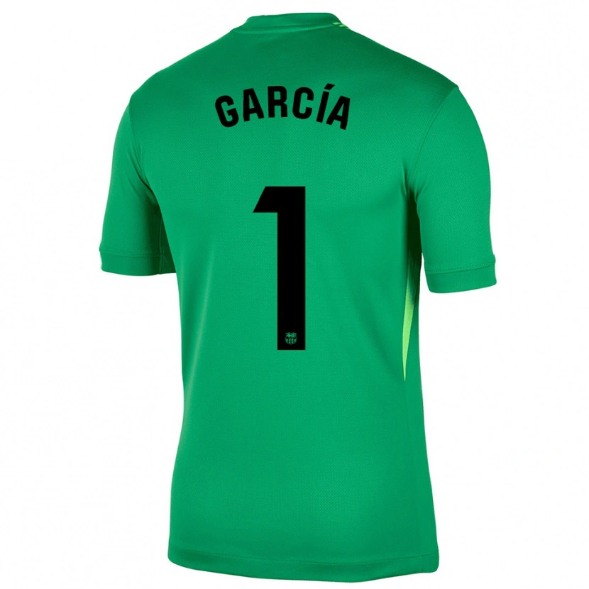 Danxen Hombre Camiseta Joan García #1 Verde Negro Portero Equipación 2025/26 La Camisa