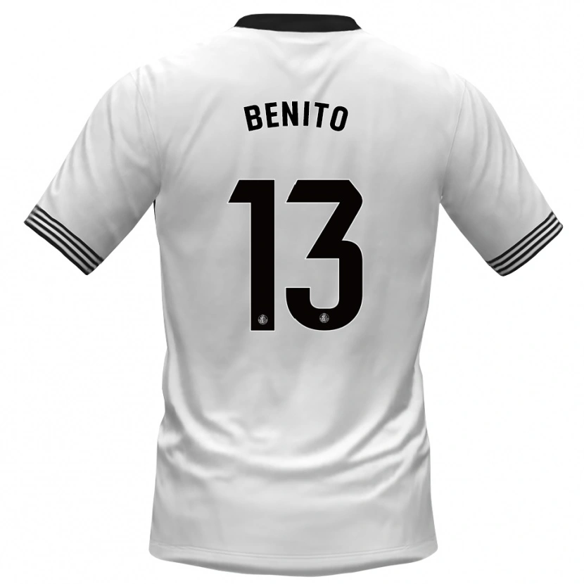 Danxen Hombre Camiseta Jorge Benito #13 Blanco Negro Portero Equipación 2025/26 La Camisa