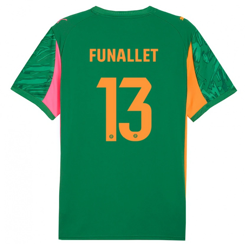 Danxen Hombre Camiseta Pau Funallet #13 Verde Naranja Portero Equipación 2025/26 La Camisa