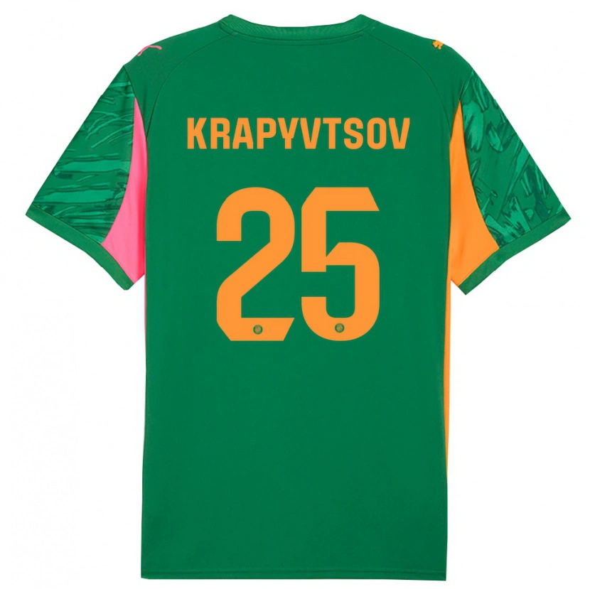 Danxen Hombre Camiseta Vladyslav Krapyvtsov #25 Verde Naranja Portero Equipación 2025/26 La Camisa