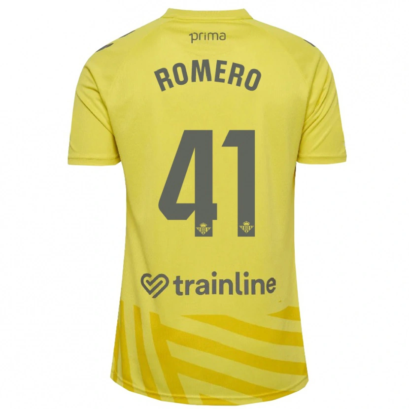 Danxen Hombre Camiseta José Romero #41 Amarillo Gris Portero Equipación 2025/26 La Camisa