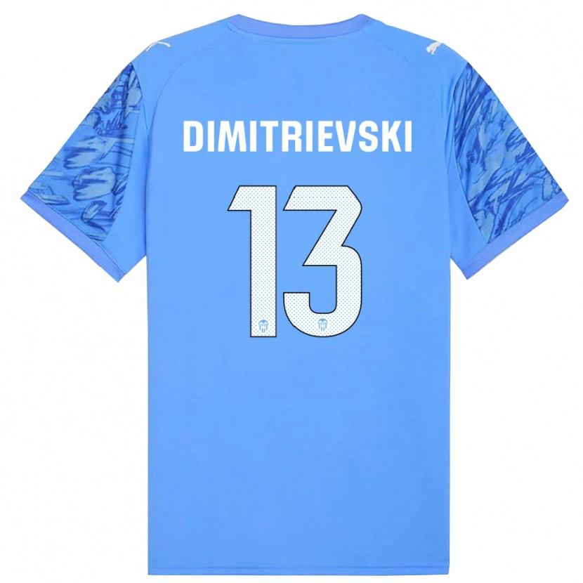 Danxen Hombre Camiseta Stole Dimitrievski #13 Azul Blanco Portero Equipación 2025/26 La Camisa