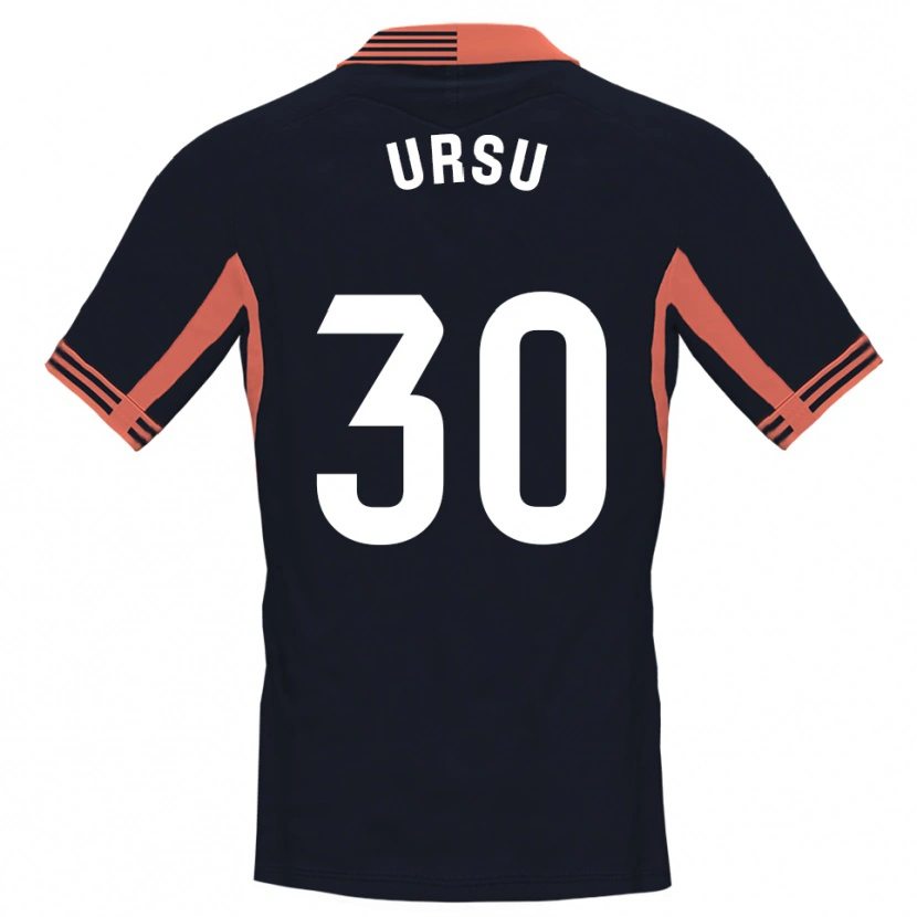 Danxen Hombre Camiseta Eduard Ursu #30 Negro Blanco Naranja Portero Equipación 2025/26 La Camisa