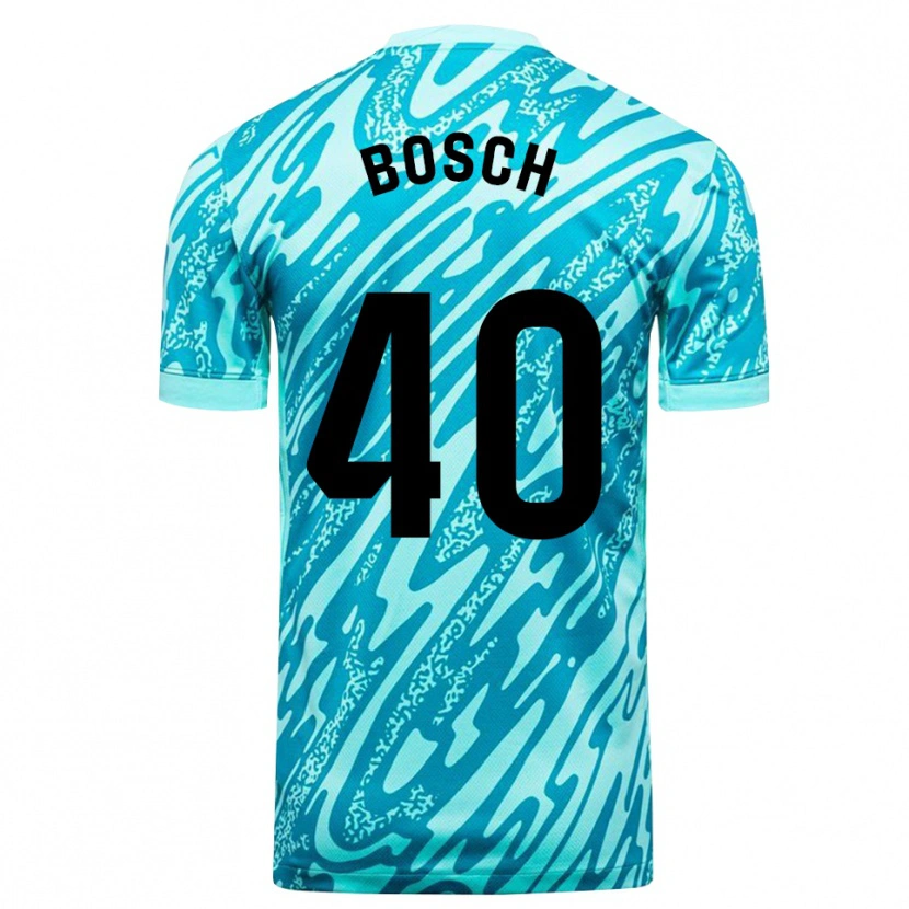 Danxen Hombre Camiseta Owen Bosch #40 Azul Cielo Blanco Portero Equipación 2025/26 La Camisa