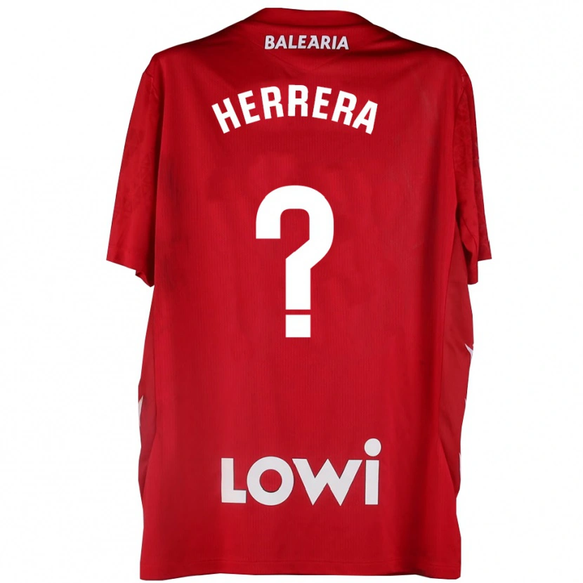 Danxen Hombre Camiseta Asier Herrera #0 Rojo Blanco Portero Equipación 2025/26 La Camisa