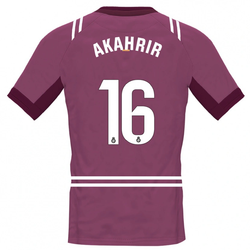 Danxen Hombre Camiseta Mohamed Akahrir #16 Blanco Borgoña Portero Equipación 2025/26 La Camisa