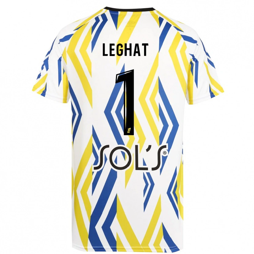 Danxen Hombre Camiseta Yanis Leghat #1 Blanco Rojo Azul Portero Equipación 2025/26 La Camisa