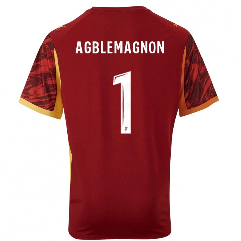 Danxen Hombre Camiseta Jordan Agblemagnon #1 Marrón Borgoña Portero Equipación 2025/26 La Camisa