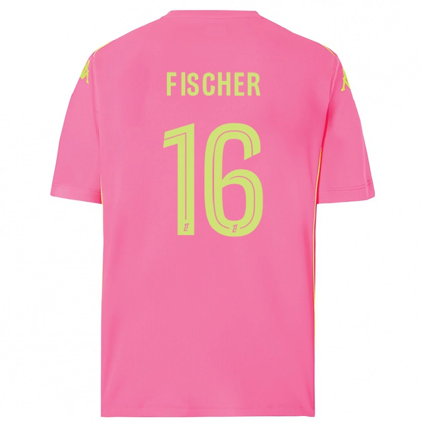 Danxen Hombre Camiseta Jonathan Fischer #16 Rosa Caliente Portero Equipación 2025/26 La Camisa