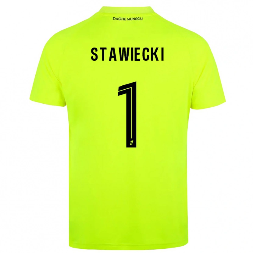 Danxen Hombre Camiseta Jules Stawiecki #1 Verde Fluorescente Negro Portero Equipación 2025/26 La Camisa