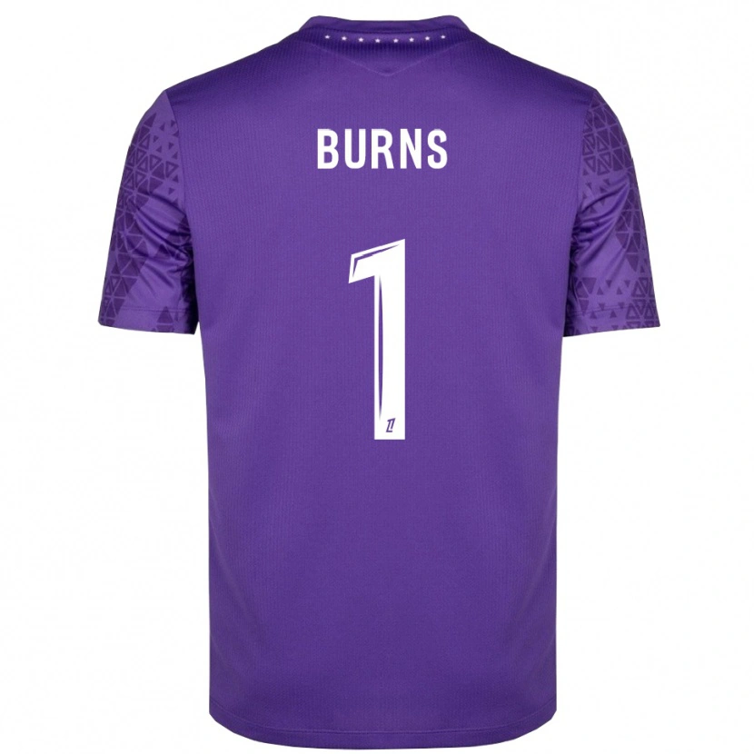 Danxen Hombre Camiseta Emily Burns #1 Morado Blanco Portero Equipación 2025/26 La Camisa