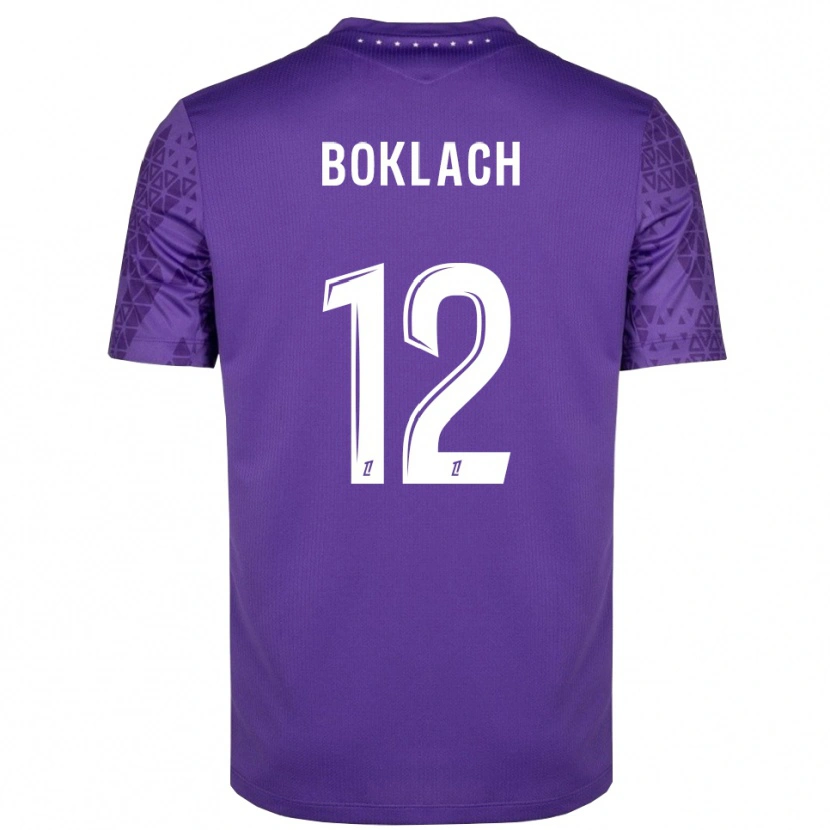 Danxen Hombre Camiseta Kateryna Boklach #12 Morado Blanco Portero Equipación 2025/26 La Camisa
