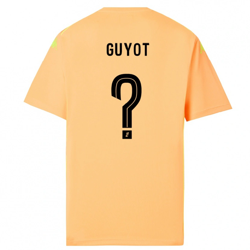 Danxen Hombre Camiseta Loucas Guyot #0 Naranja Oscuro Negro Portero Equipación 2025/26 La Camisa