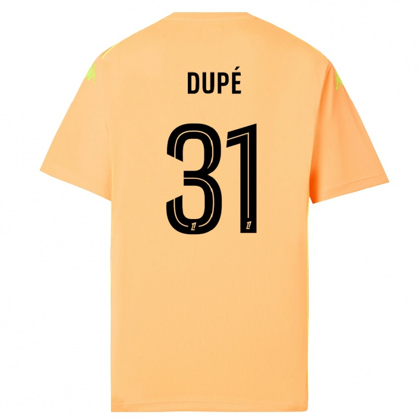 Danxen Hombre Camiseta Maxime Dupé #31 Naranja Oscuro Negro Portero Equipación 2025/26 La Camisa