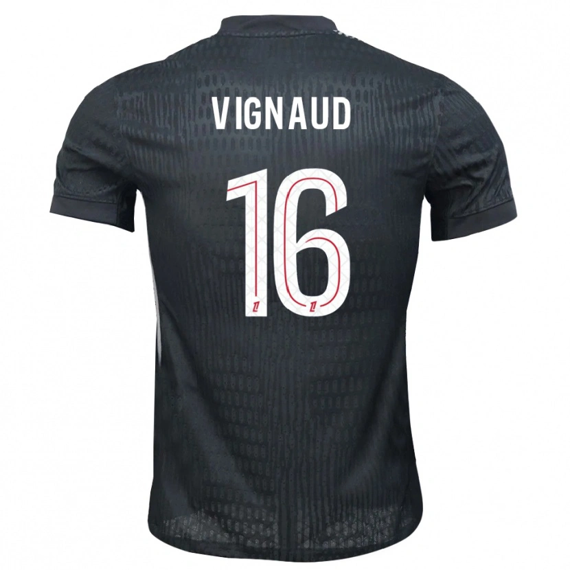 Danxen Hombre Camiseta Arthur Vignaud #16 Gris Oscuro Negro Portero Equipación 2025/26 La Camisa