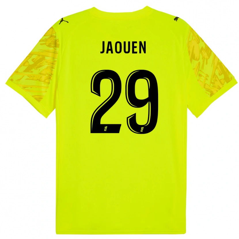 Danxen Hombre Camiseta Ewen Jaouen #29 Verde Fluorescente Amarillo Portero Equipación 2025/26 La Camisa