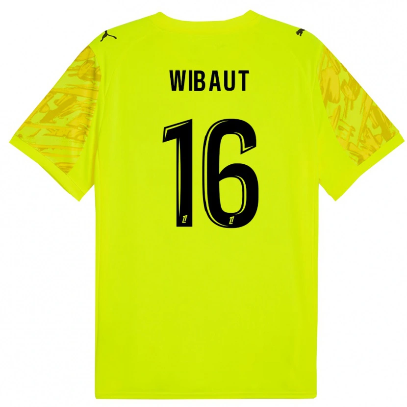 Danxen Hombre Camiseta Clara Wibaut #16 Verde Fluorescente Amarillo Portero Equipación 2025/26 La Camisa