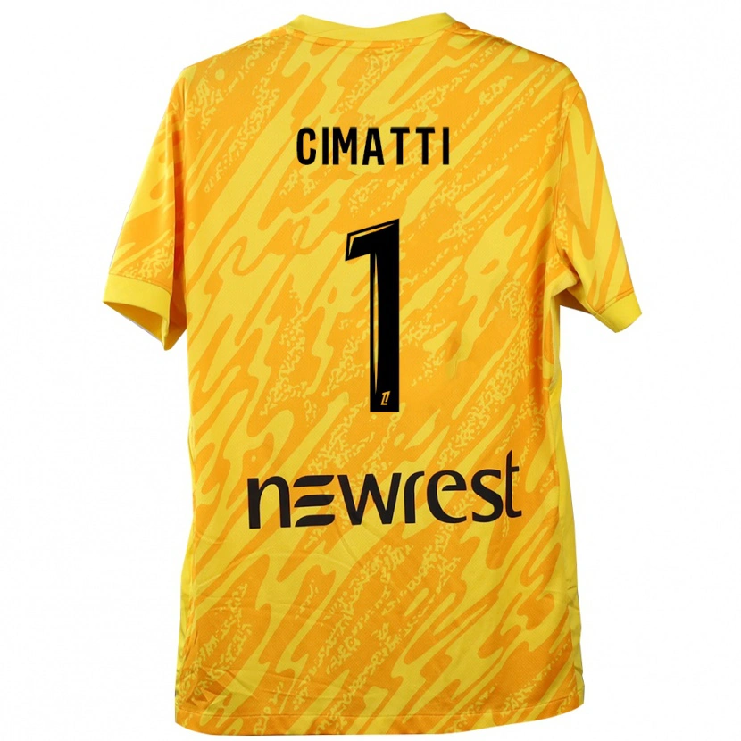 Danxen Hombre Camiseta Marie Cimatti #1 Amarillo Negro Portero Equipación 2025/26 La Camisa
