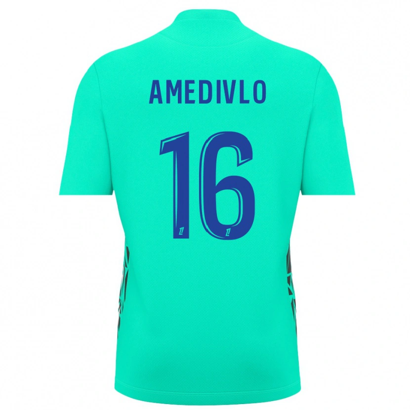 Danxen Hombre Camiseta Rayann Amedivlo #16 Azul Aguamarina Portero Equipación 2025/26 La Camisa