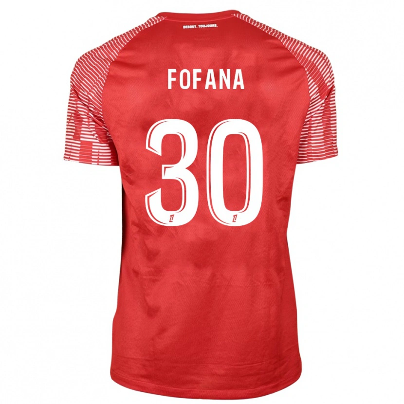 Danxen Hombre Camiseta Yahia Fofana #30 Rojo Blanco Portero Equipación 2025/26 La Camisa