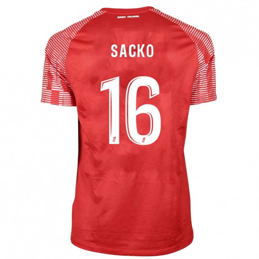 Danxen Hombre Camiseta Ianis Sacko #16 Rojo Blanco Portero Equipación 2025/26 La Camisa