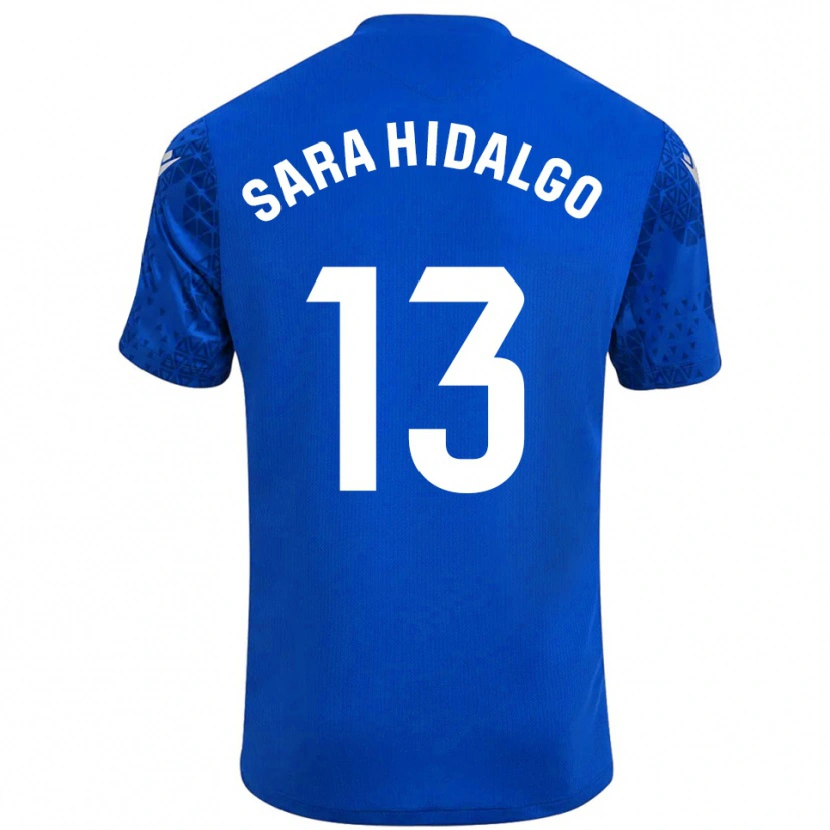 Danxen Hombre Camiseta Sara Hidalgo Merino #13 Azul Blanco Portero Equipación 2025/26 La Camisa