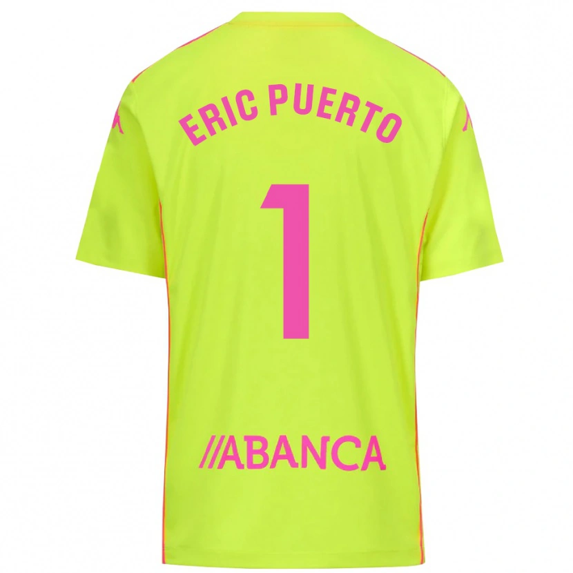 Danxen Hombre Camiseta Eric Puerto #1 Verde Amarillo Portero Equipación 2025/26 La Camisa
