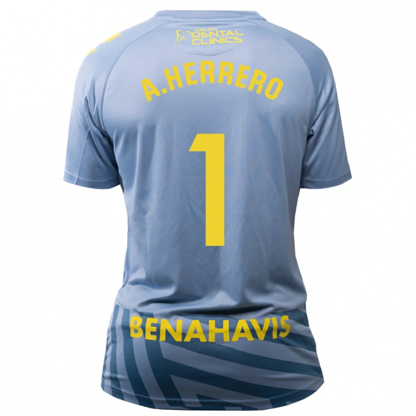 Danxen Hombre Camiseta Alfonso Herrero #1 Azul Acero Claro Portero Equipación 2025/26 La Camisa